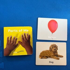 Lovevery 'Parts of Me' Book and two cards